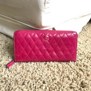 Coach Textured Pink Leather Wallet